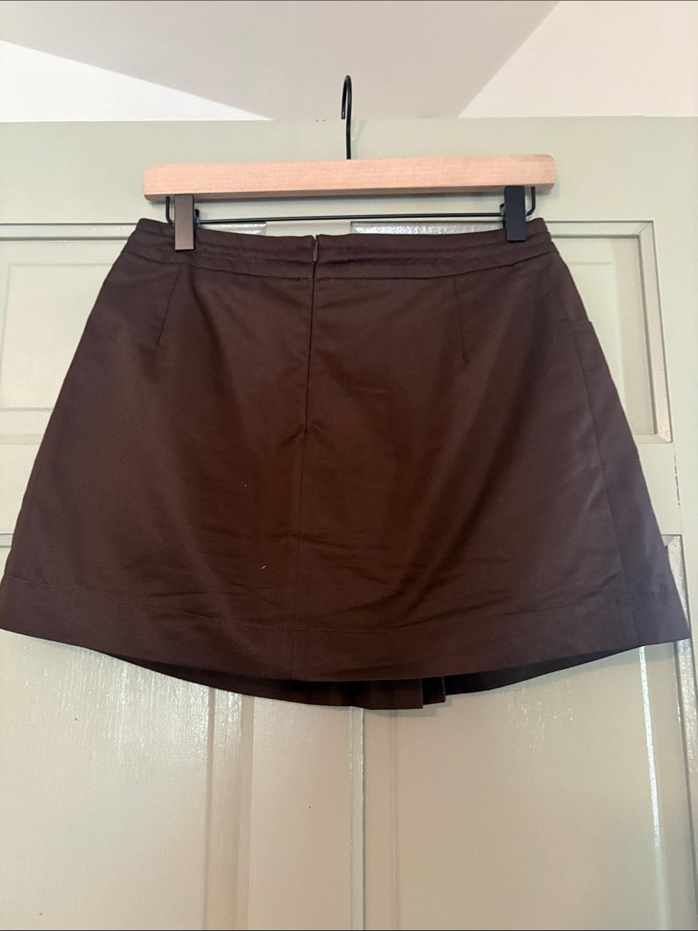Sandro Brown bertino skort Red-Tipped Drawstring size 36/S - Picture 5 of 6